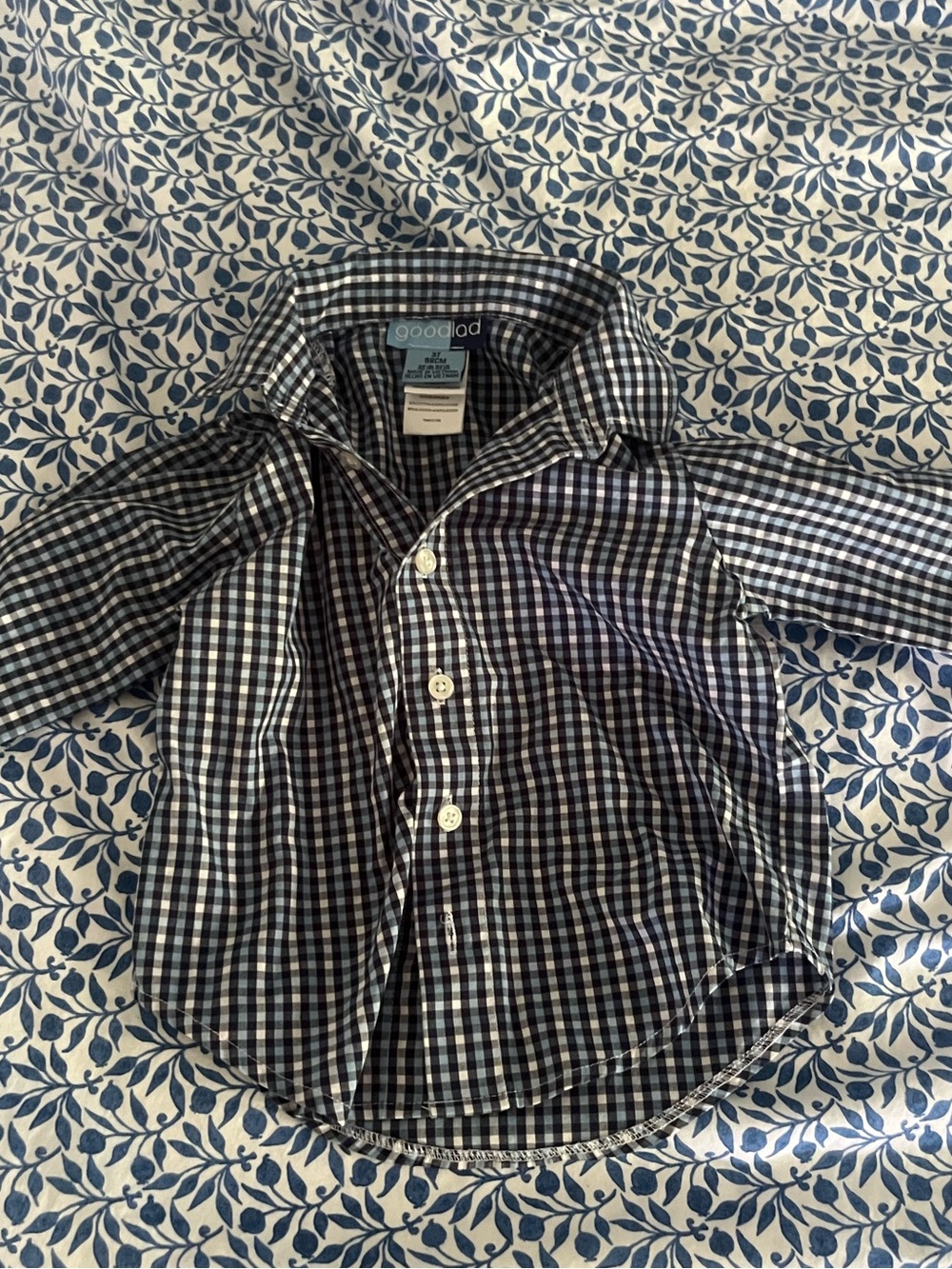 Goodlad Navy & White Gingham Button-down Shirt